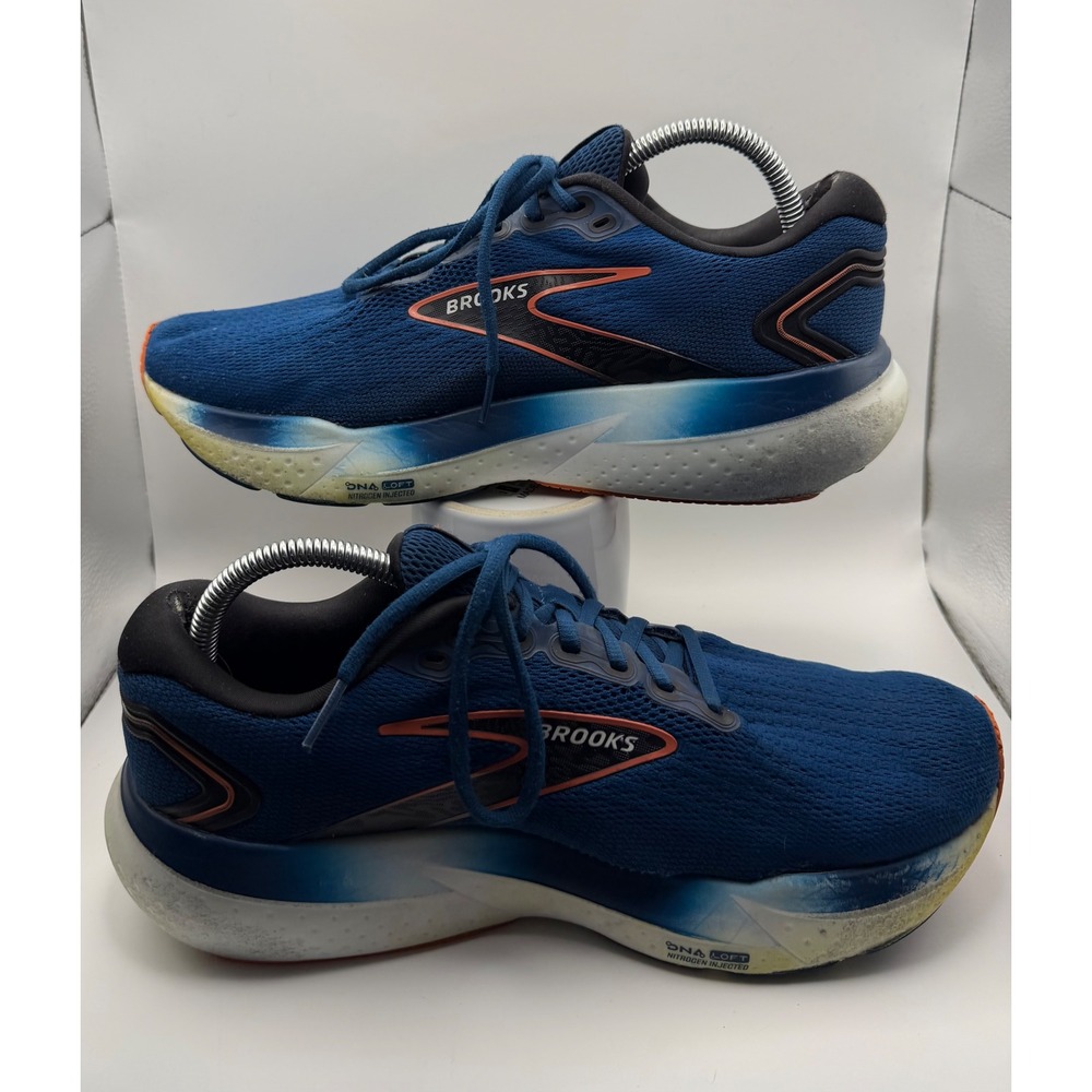 Brooks Glycerin 21 Running Shoes Mens 10 Wide 2E Blue Orange Good DNA LOFT v3 - Picture 3 of 13